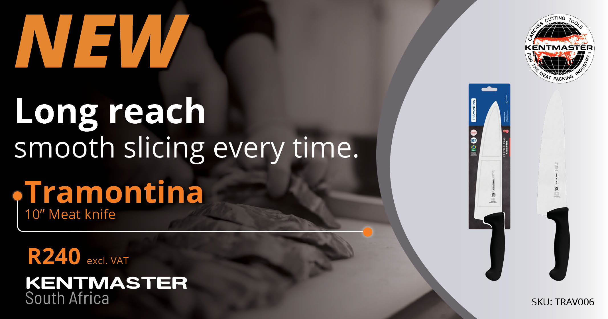 NEW | Tramontina 10″ (23,9) Meat Knife | Kentmaster