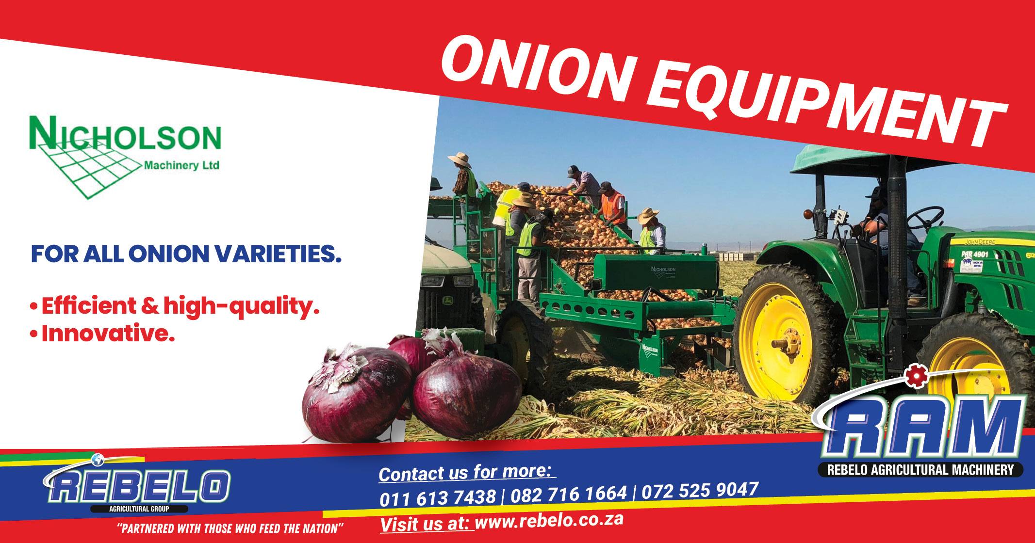 Onion equipment | Rebelo Agricultural Group