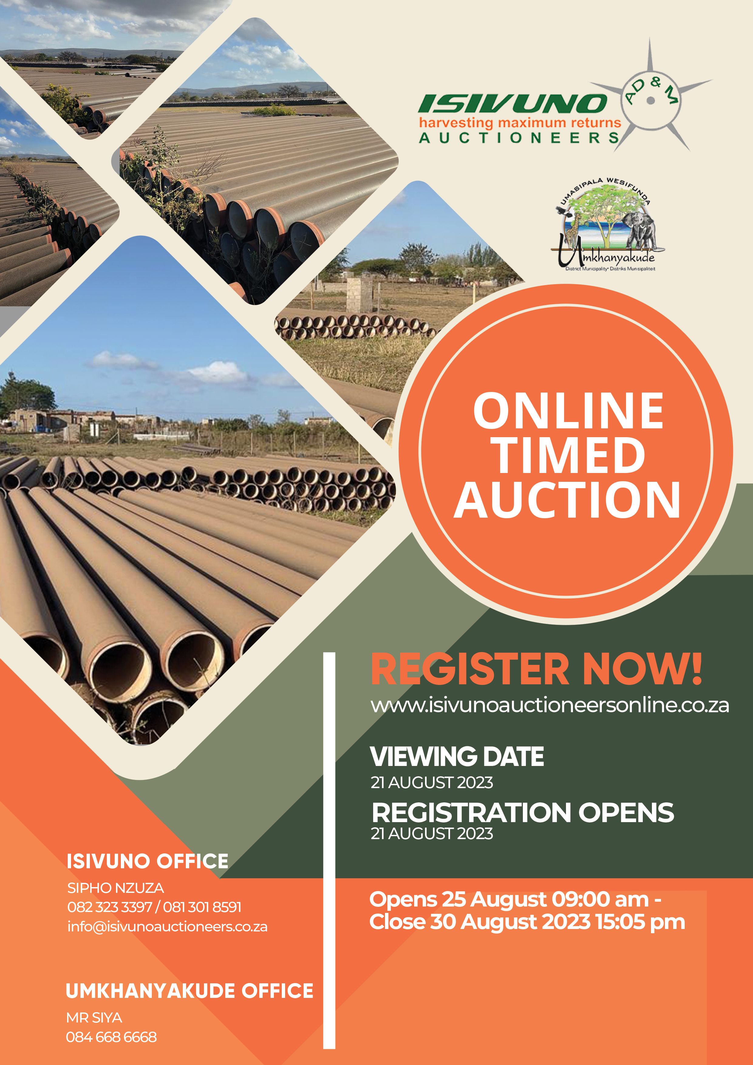 Online Steel Pipes Timed Auction