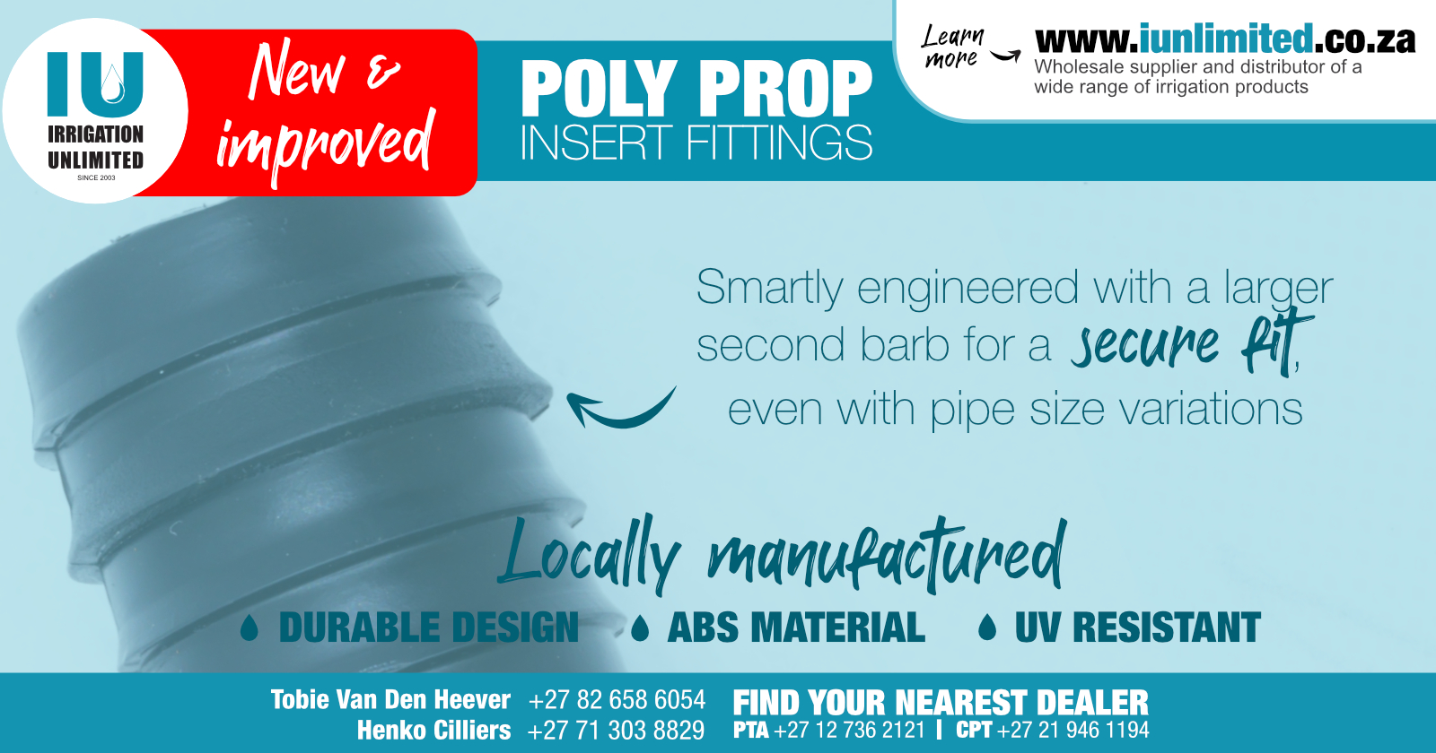 Poly prop insert fittings | Irrigation Unlimited - 1