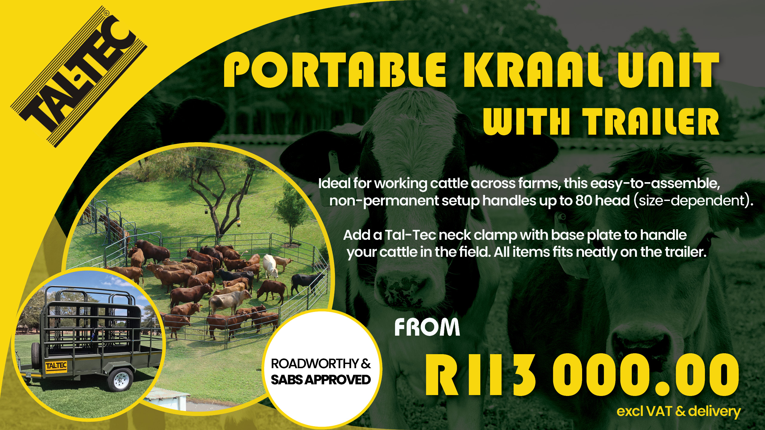 Portable Cattle Kraal with Trailer | Tal-Tec