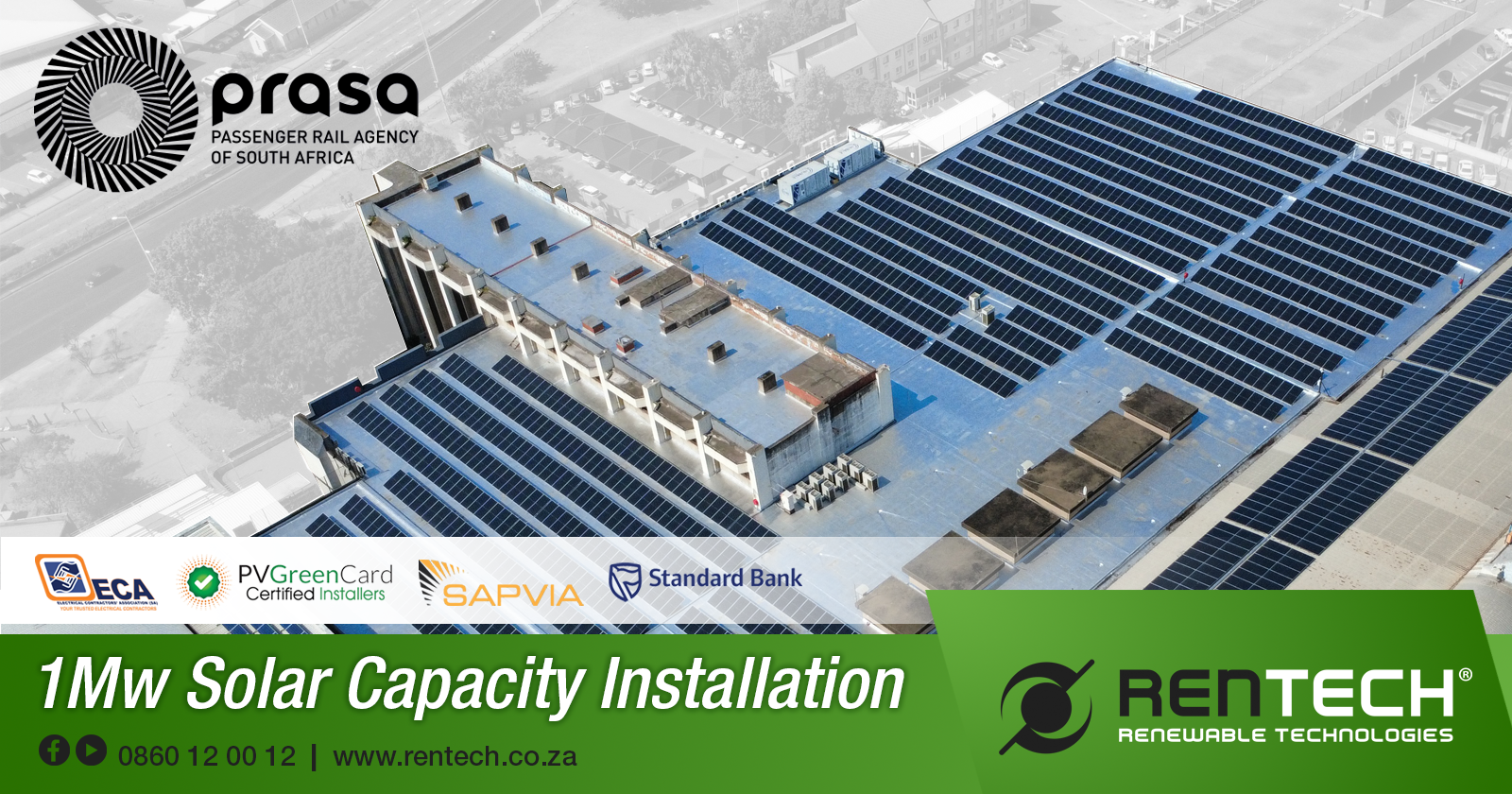 Powering Progress: Rentech's 1MW PRASA Solar Installation | Rentech Renewable Technologies