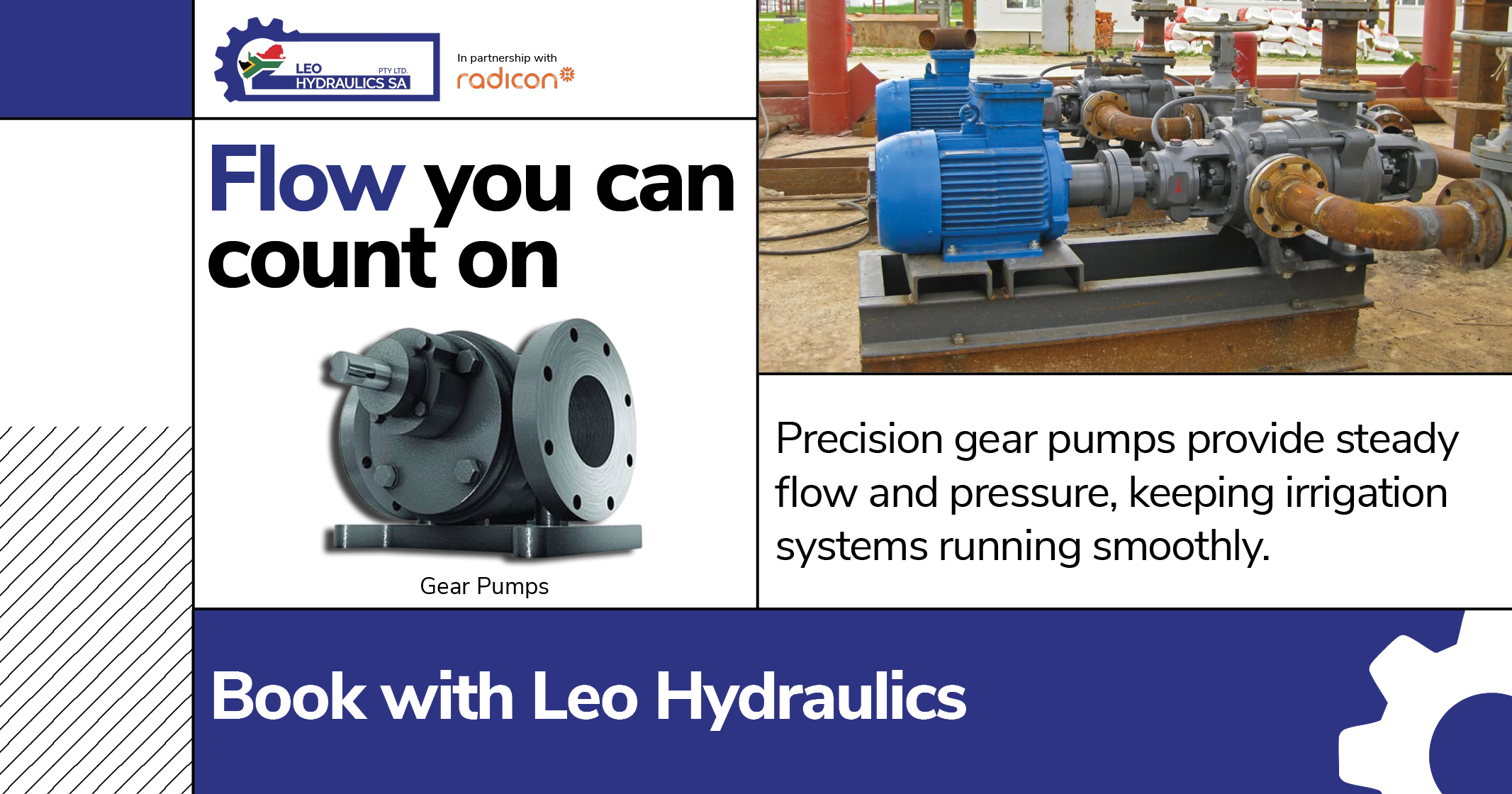 Precision gear pumps ensure smooth, reliable irrigation | LEO Hydraulics
