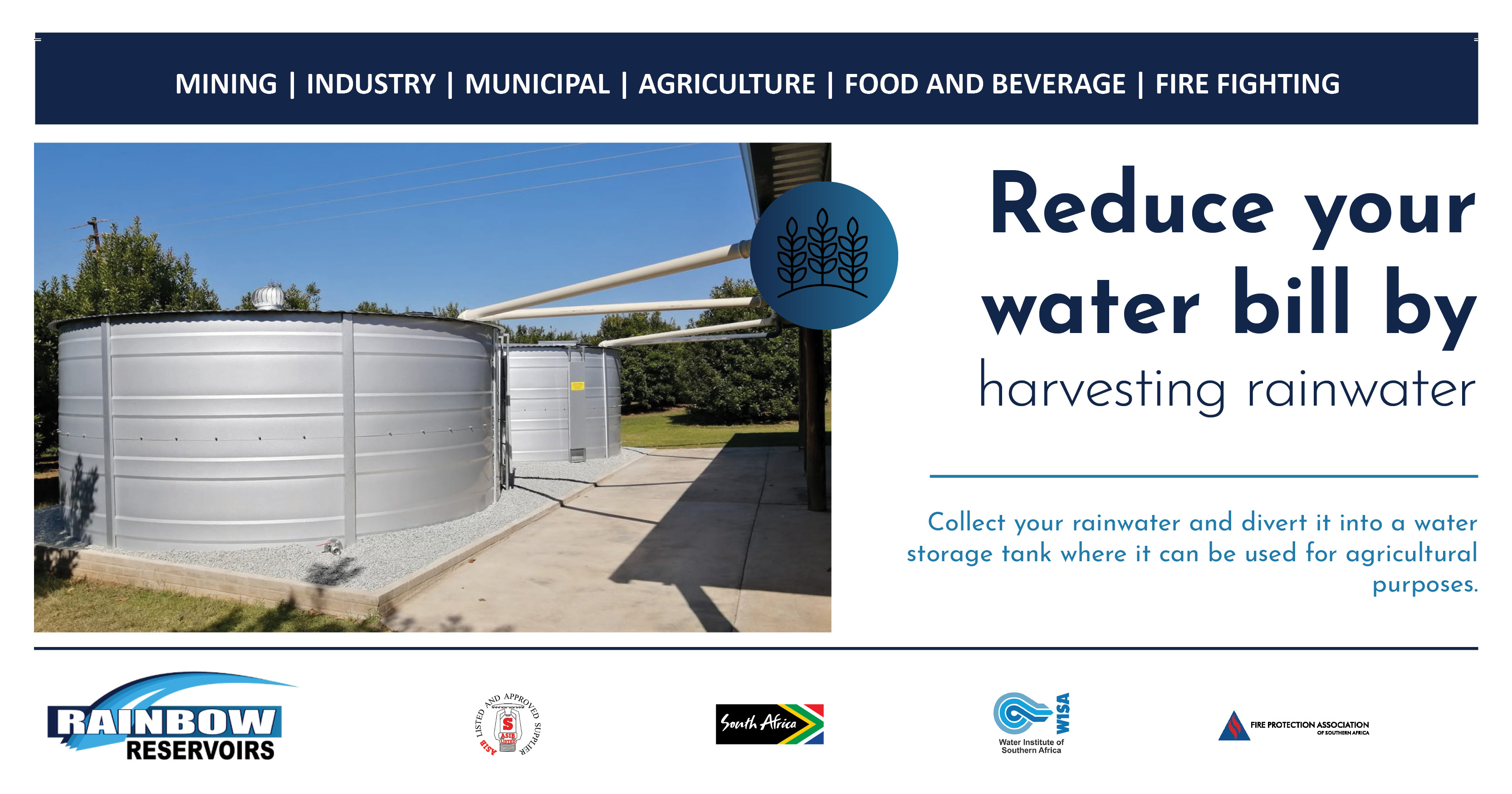 Reduce your water bill by harvesting rainwater | Rainbow Reservoirs