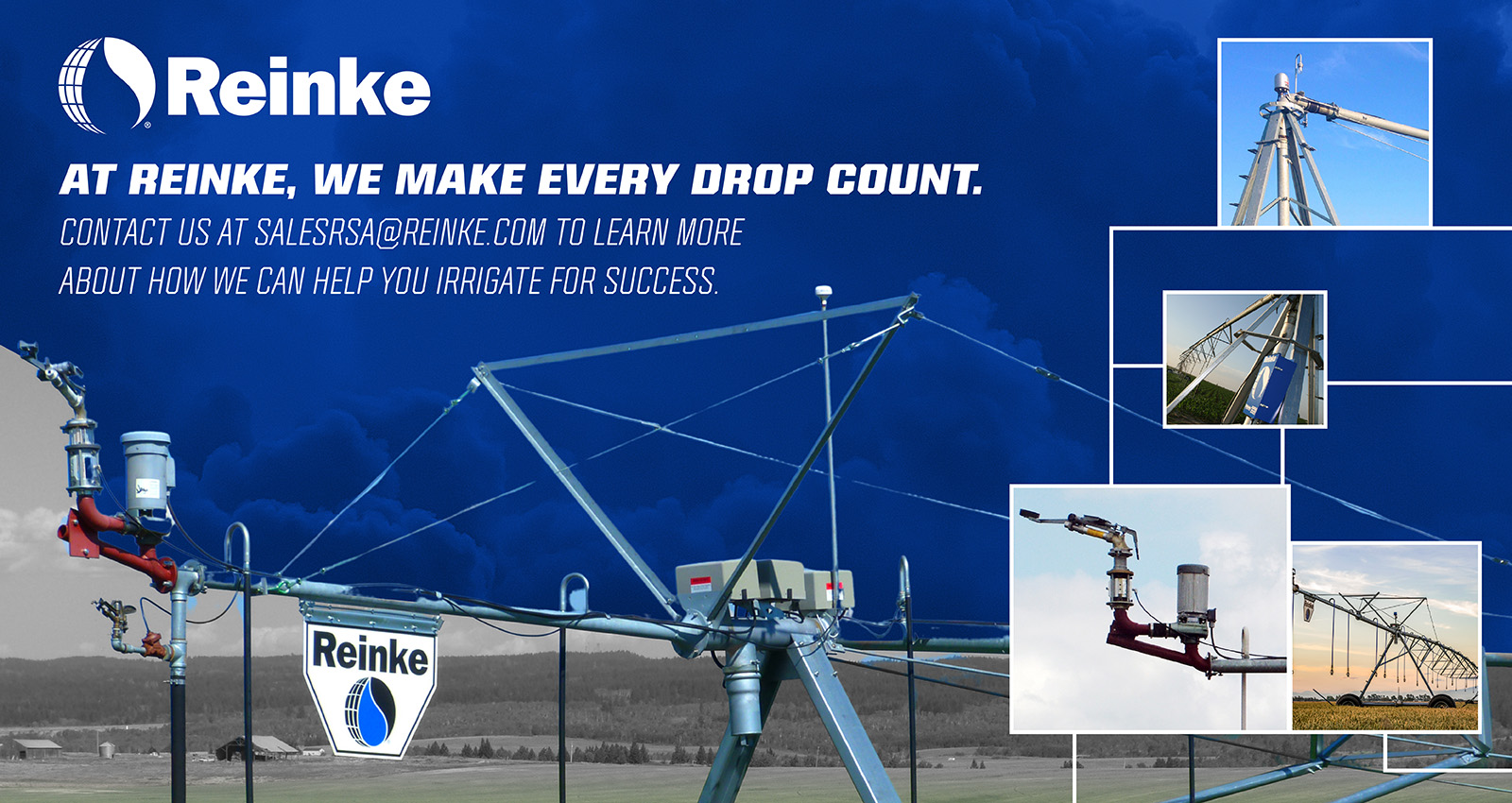 Reinke Irrigation systems, precision water management that makes every drop count