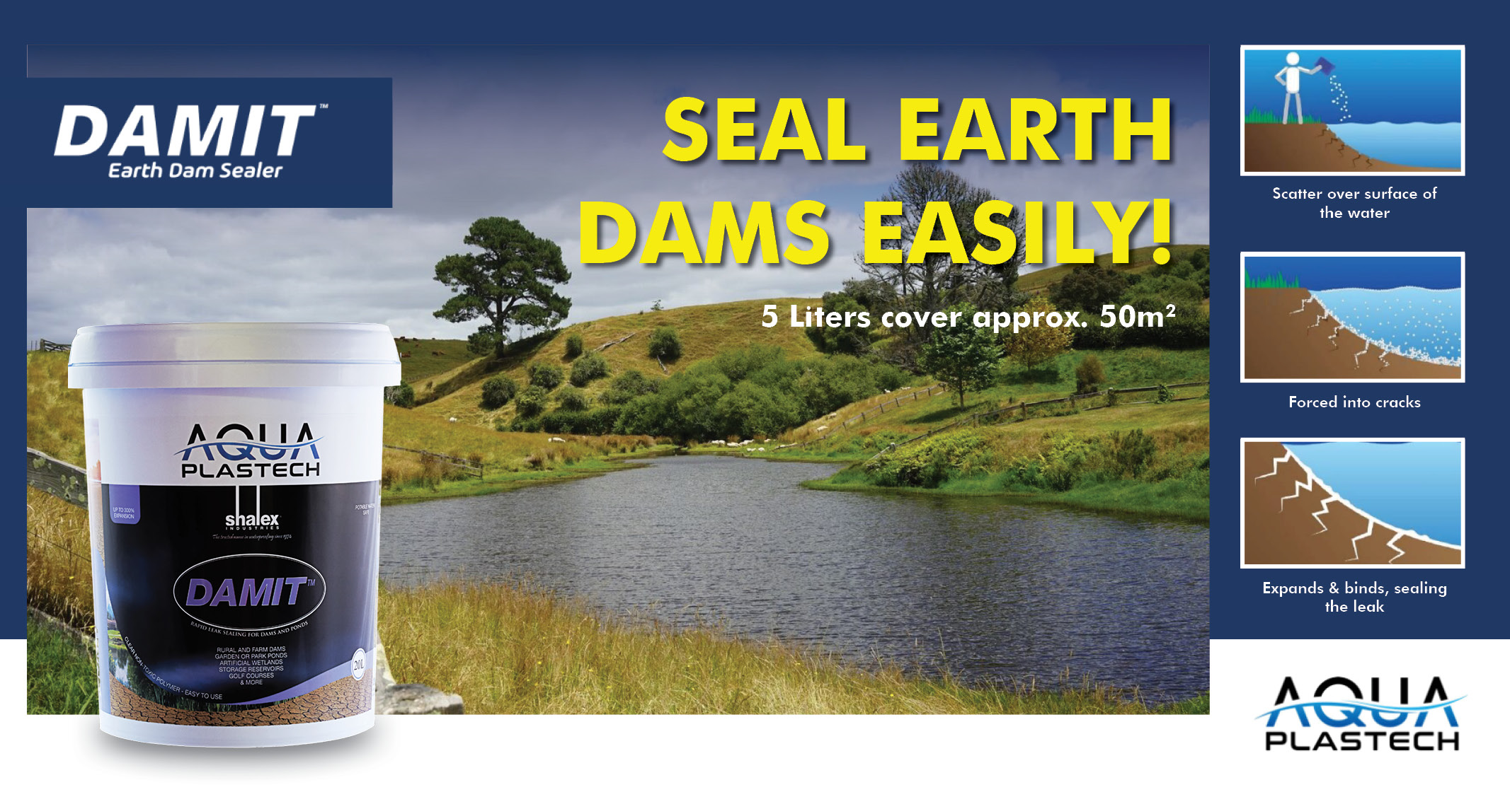 Seal earth dams easily! | DamIt™