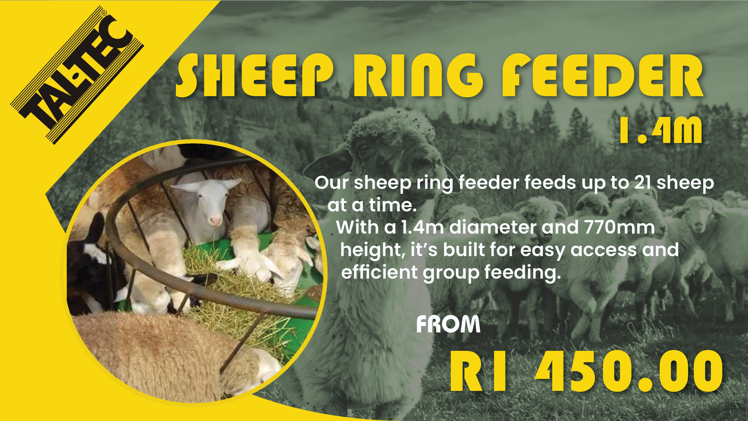 Sheep Ring Feeder (1,4m) | Tal-Tec
