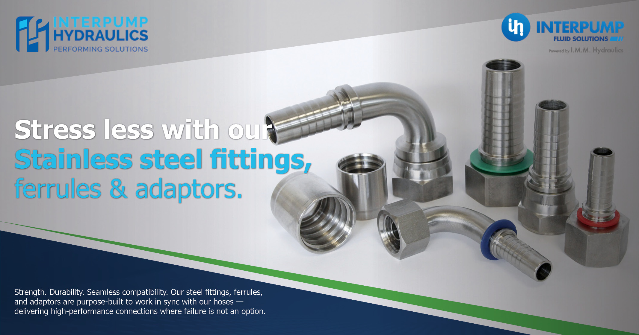 Stainless steel fittings, ferrules & adaptors | Interpump Hydraulics South Africa