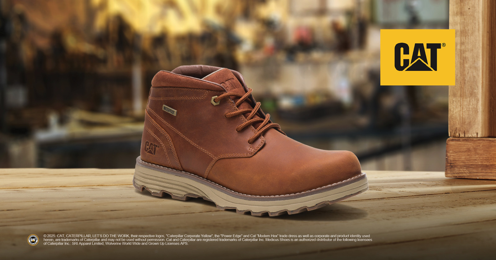 Step into adventure with the ELUDE WP leather brown Cat® boots! | Cat Footwear
