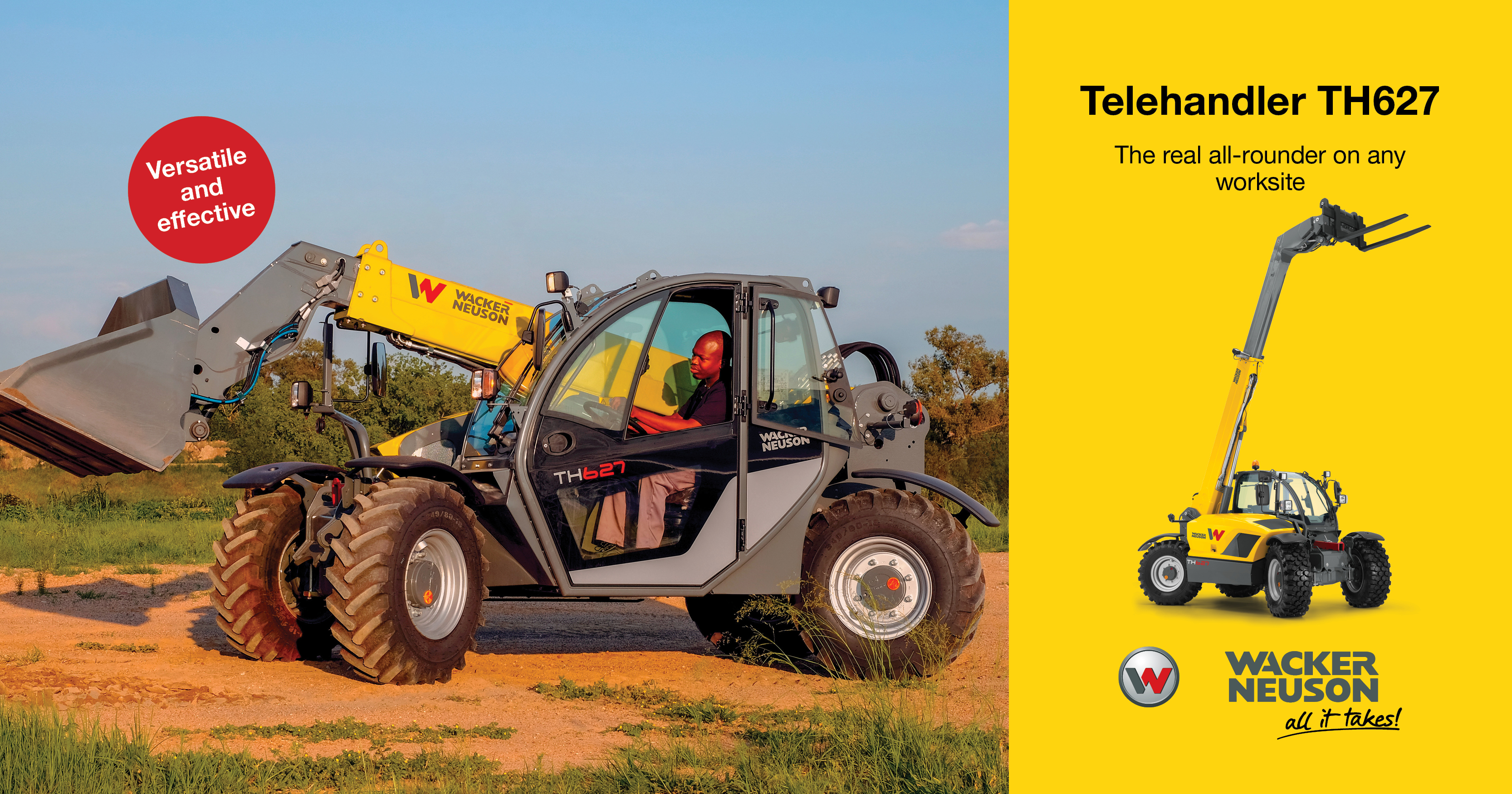 Telehandler TH627: Manoeuvrable and effective | Wacker Neuson