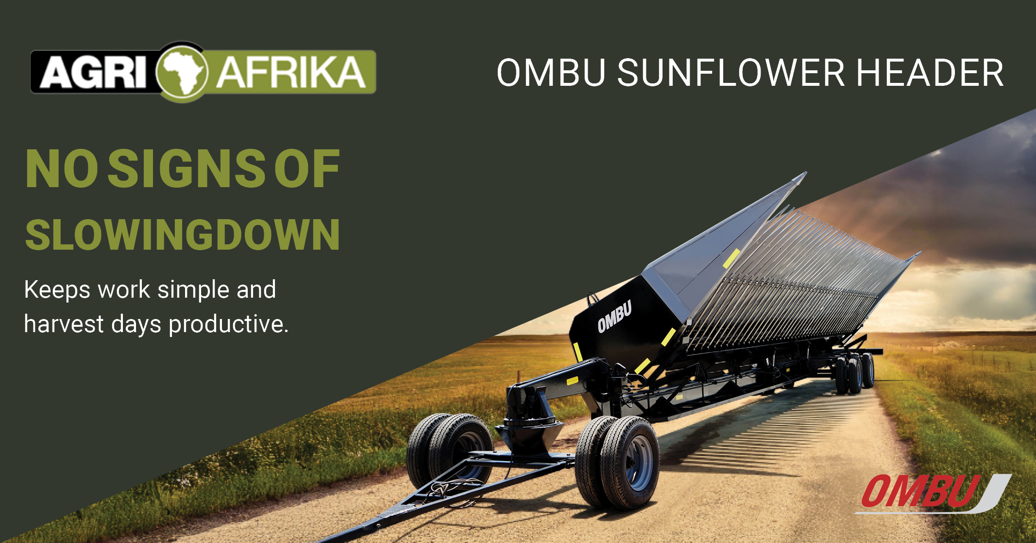The OMBU Sunflower header | No signs of slowing down! | Agri Afrika