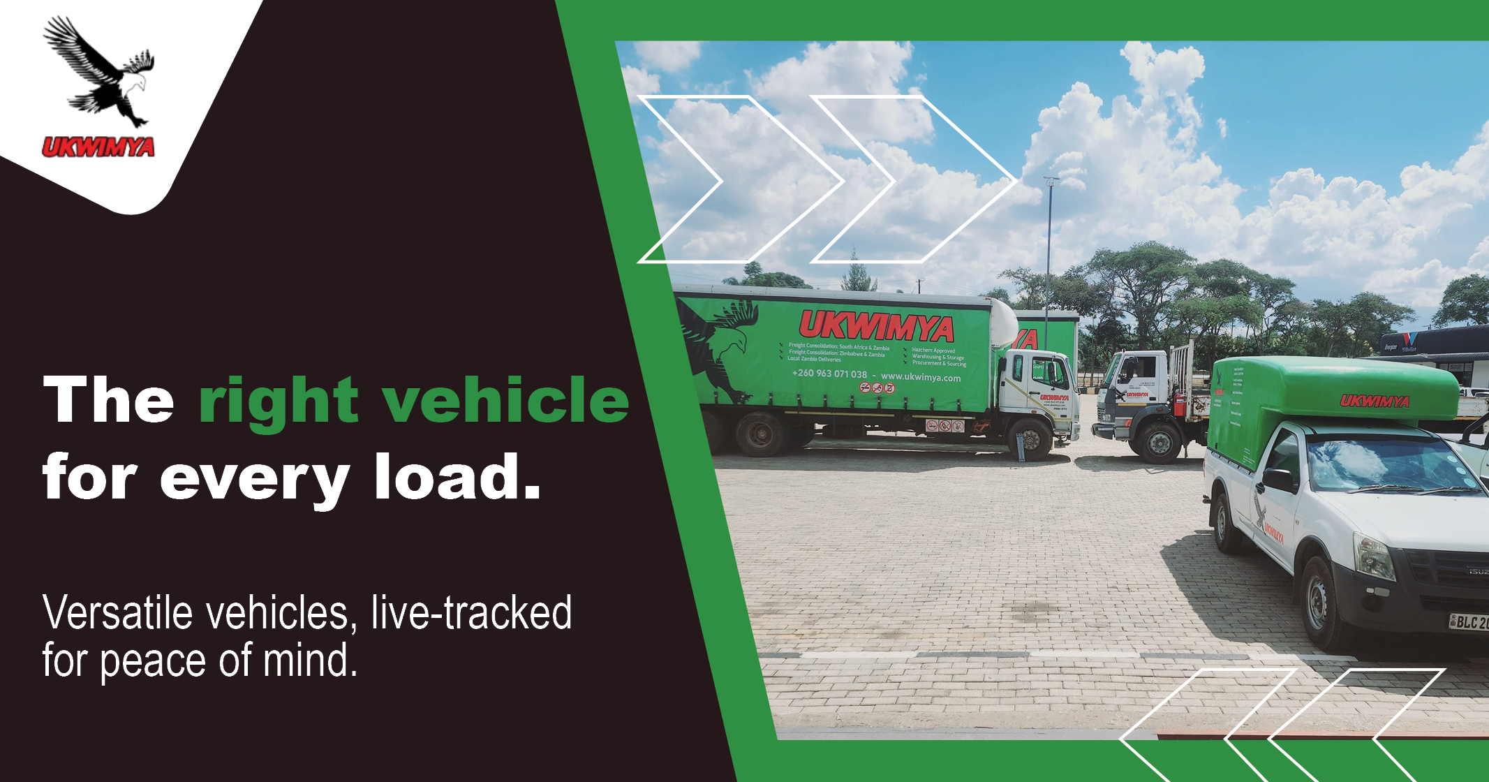 The right vehicle for every load. Versatile & live-tracked | Ukwimya Logistics