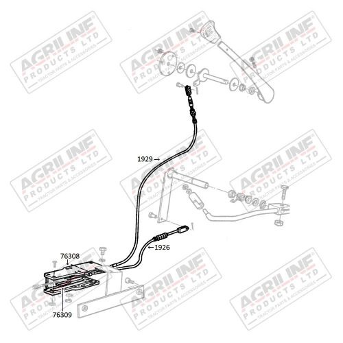 Throttle Cable Housing - 1696854M2 Part No. 76308 | Agriline Products