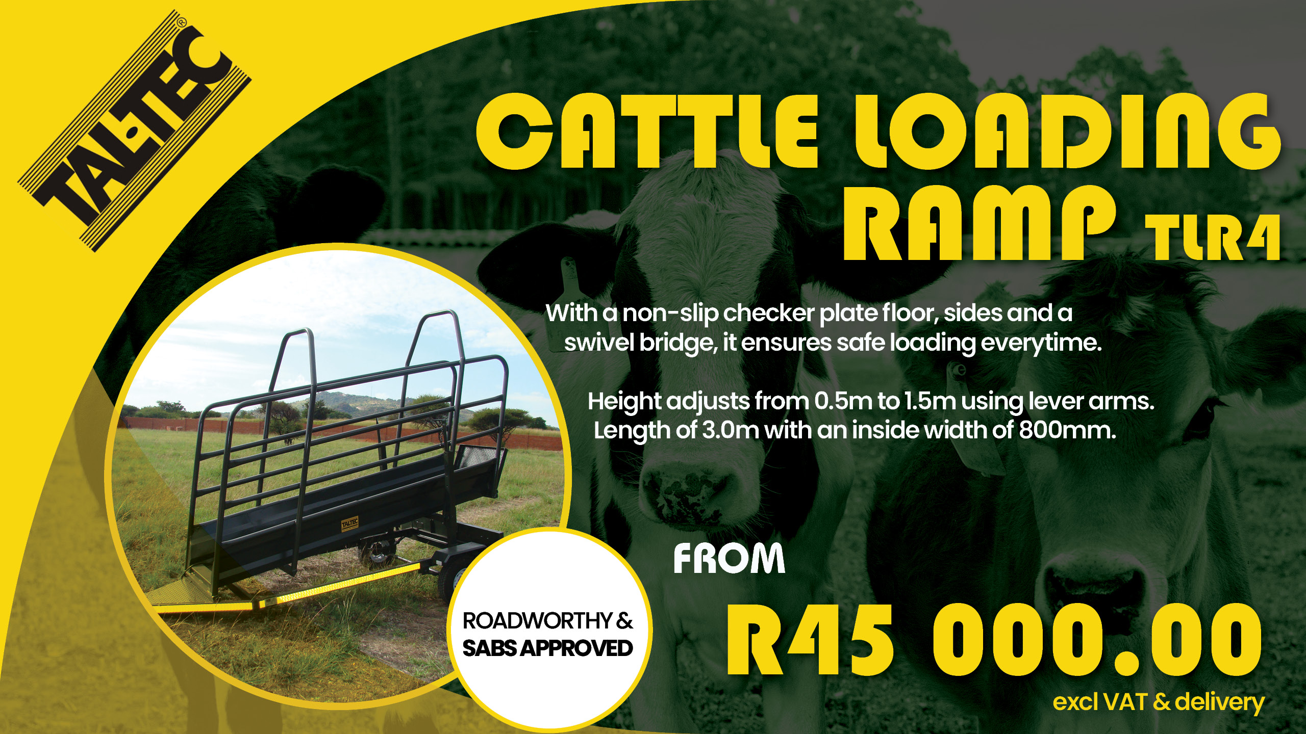 TLR4 Cattle Loading Ramp (Roadworthy) | Tal-Tec