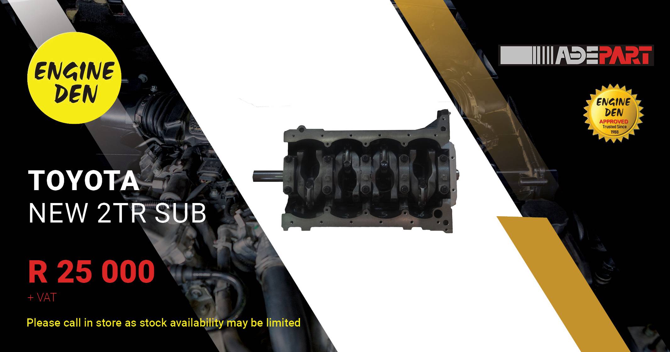 Toyota new 2TR sub | Engine Den