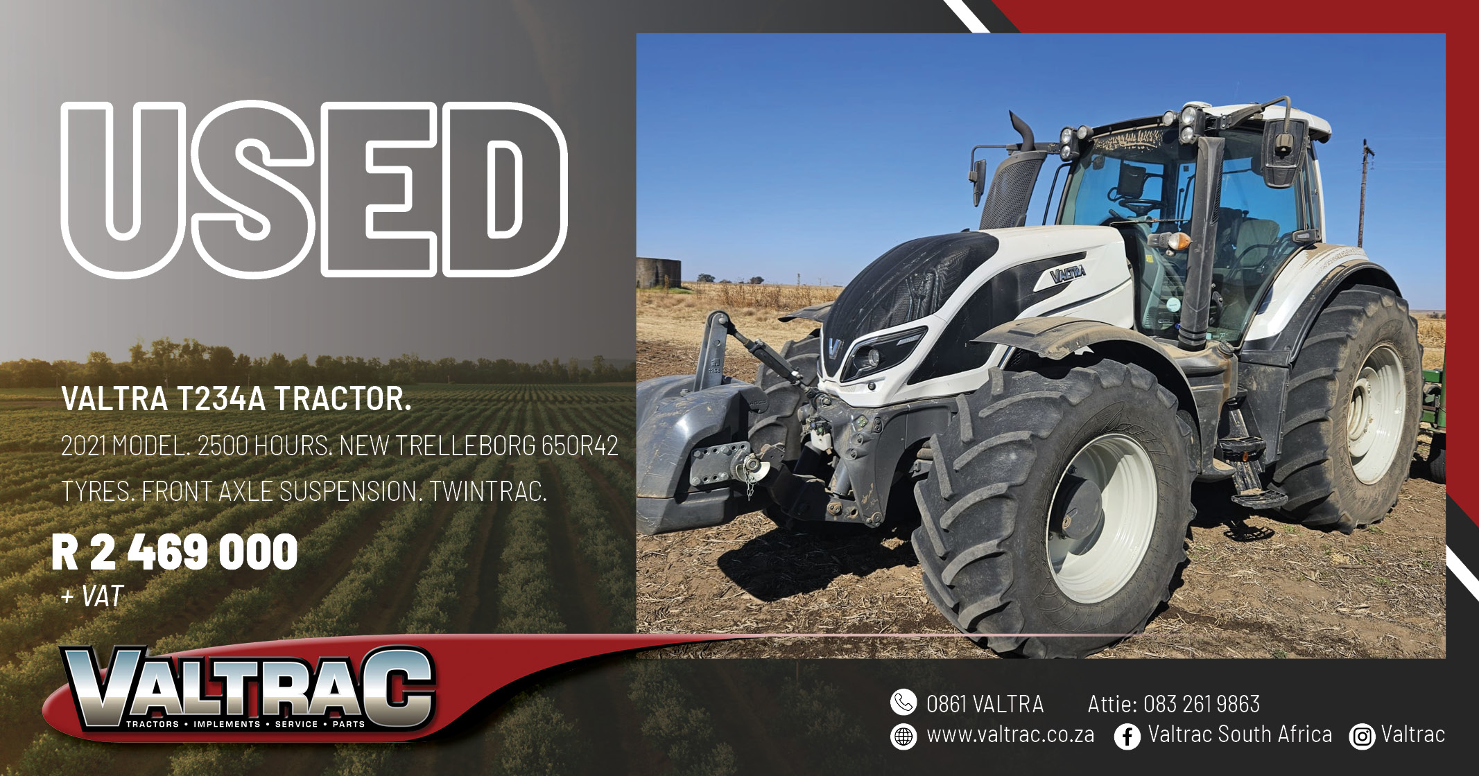 Tractor Bonanza | Used 2021 Valtra T234A tractor | Valtrac