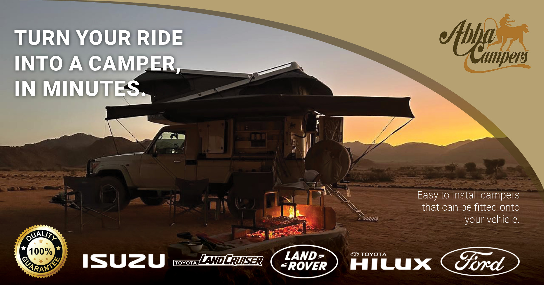 Turn your ride into a camper in minutes | Abba Campers