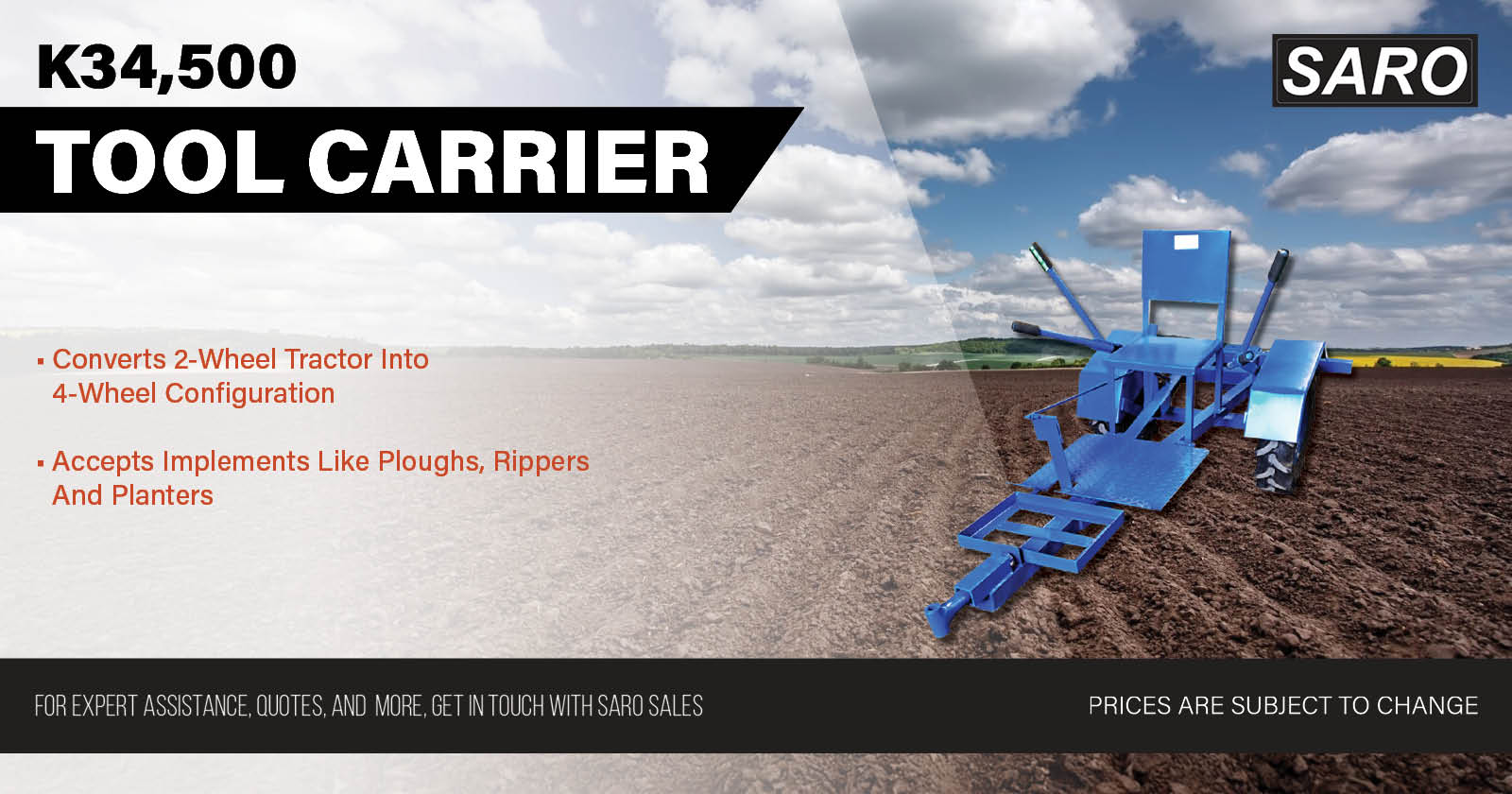 Unlock 4-Wheel Power: The Versatile SARO Tool Carrier | Saro Agro