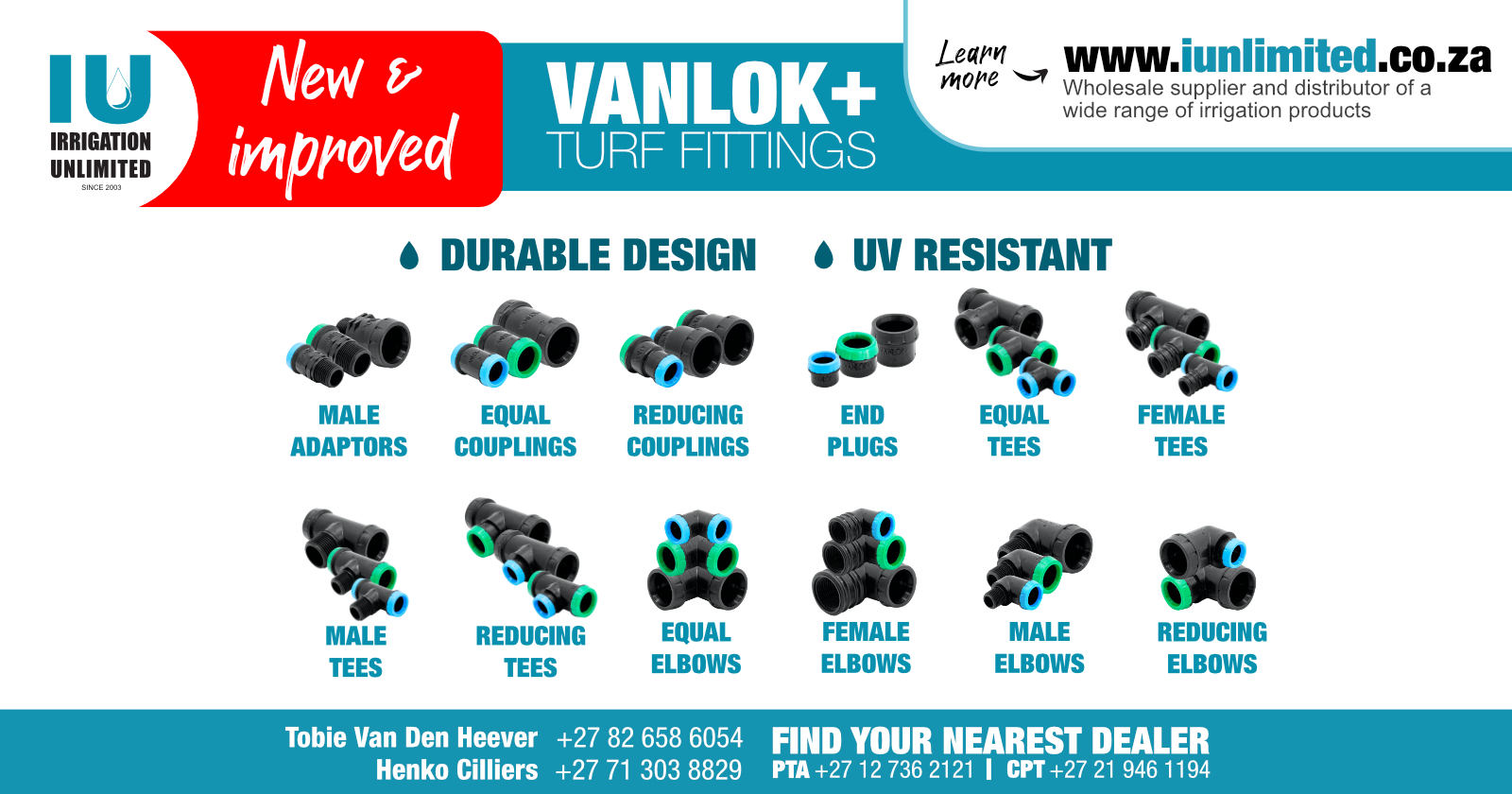 VANLOK+ turf fittings | Irrigation Unlimited - 1