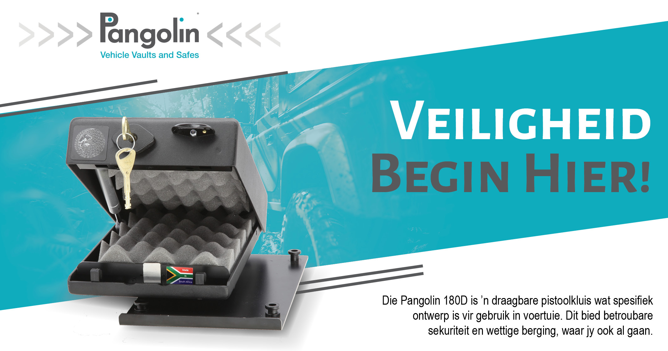 Veiligheid begin hier! | Die Pangolin 180d is 'n draagbare pistoolkluis | Pangolin