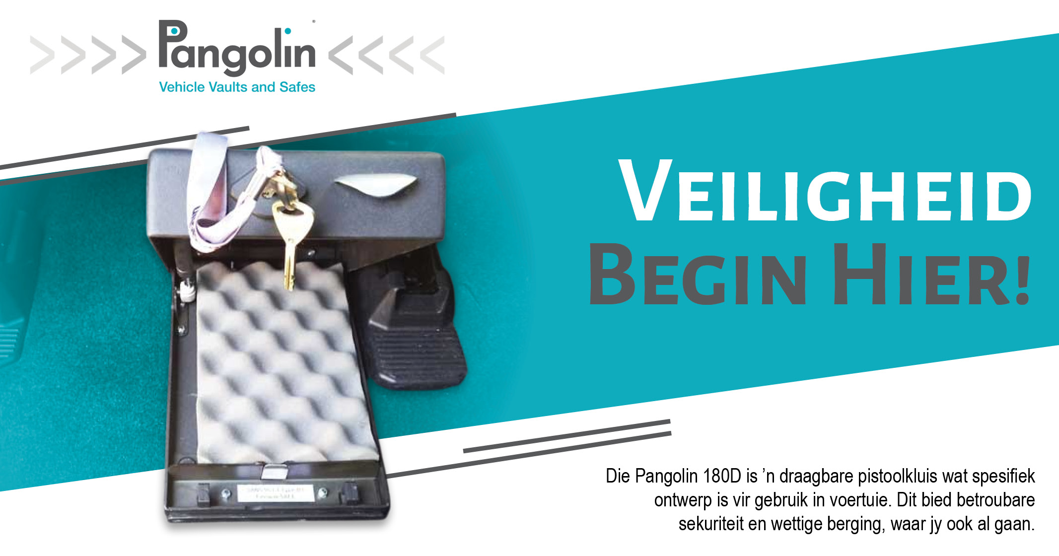 Veiligheid begin hier! | Die Pangolin 180d is 'n draagbare pistoolkluis | Pangolin