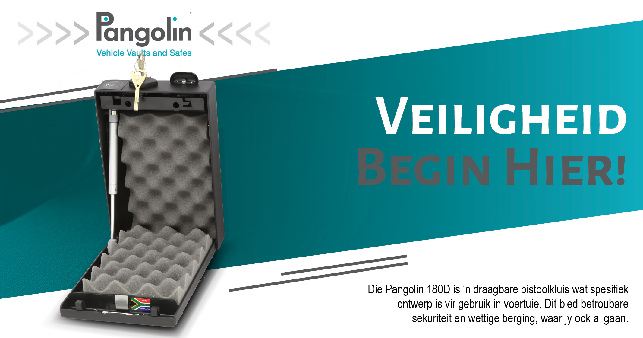 Veiligheid Begin Hier! | Die Pangolin 180D is 'n draagbare pistoolkluis vir voertuie | Pangolin