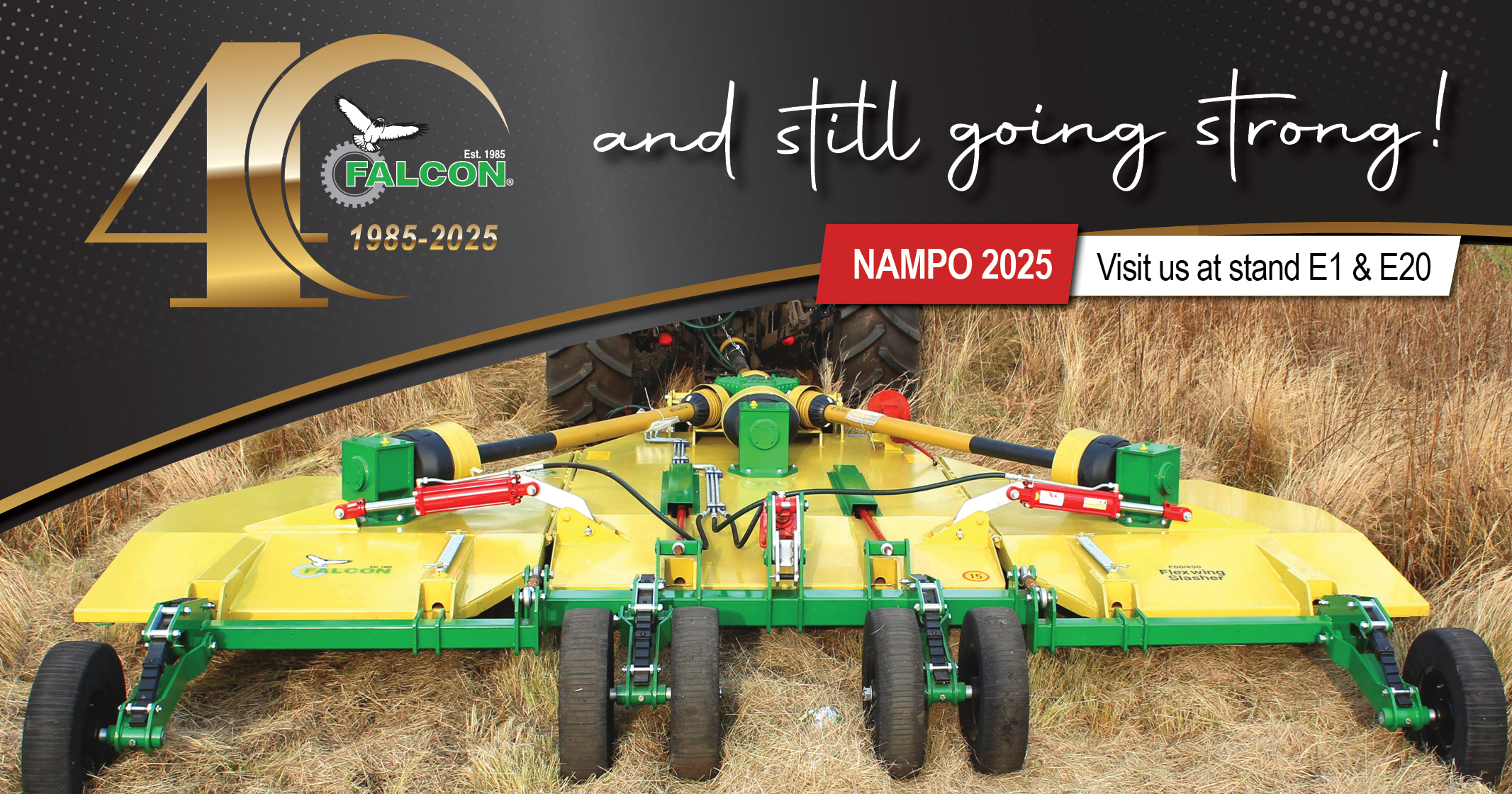 Visit us at NAMPO 2025 13-16 May | Stands E1 & E20 | Falcon Equipment