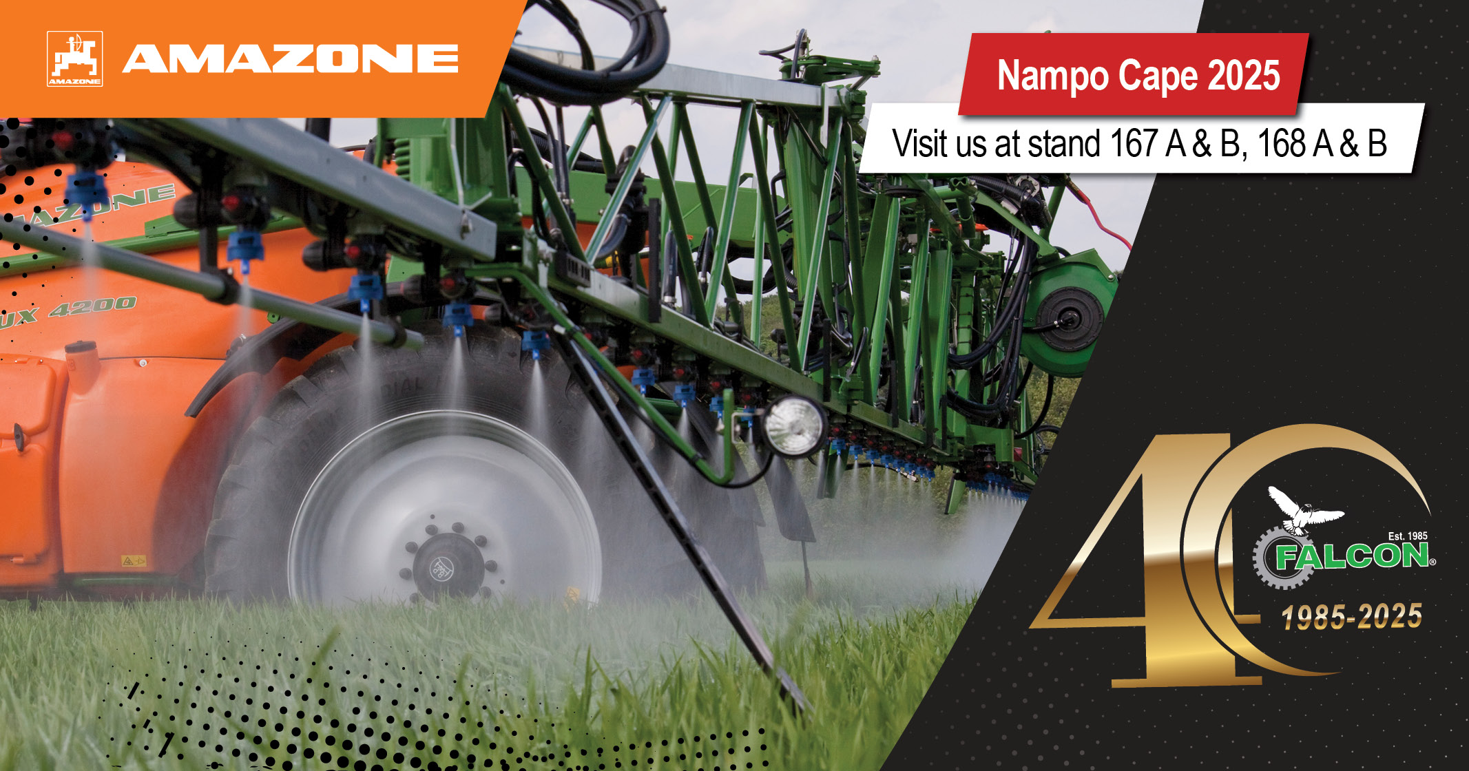 Visit us at NAMPO Cape 2025 | Stand 167 A & B, 168 A & B | Falcon Equipment