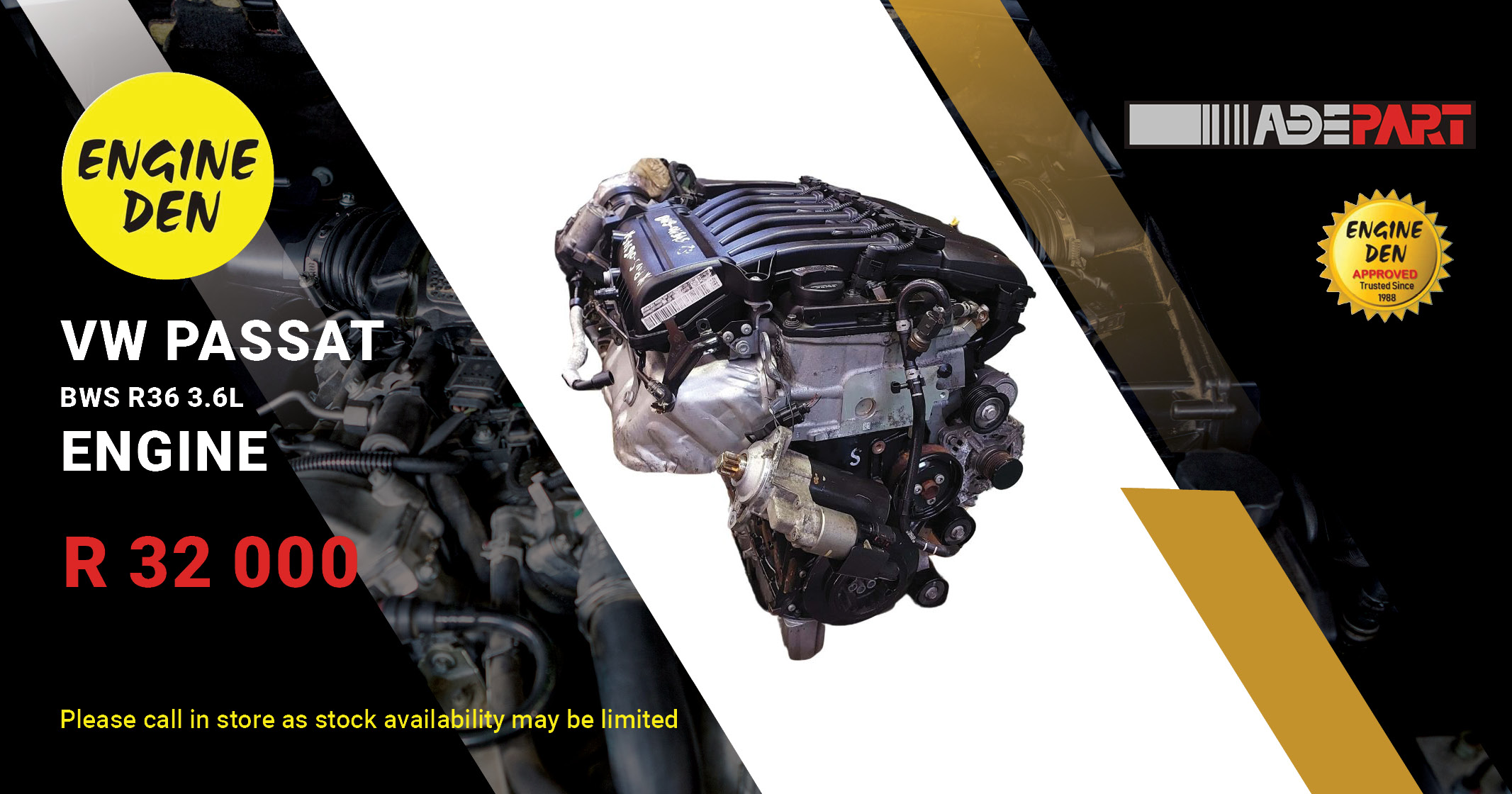 VW Passat BWS R36 3.6L engine | Engine Den
