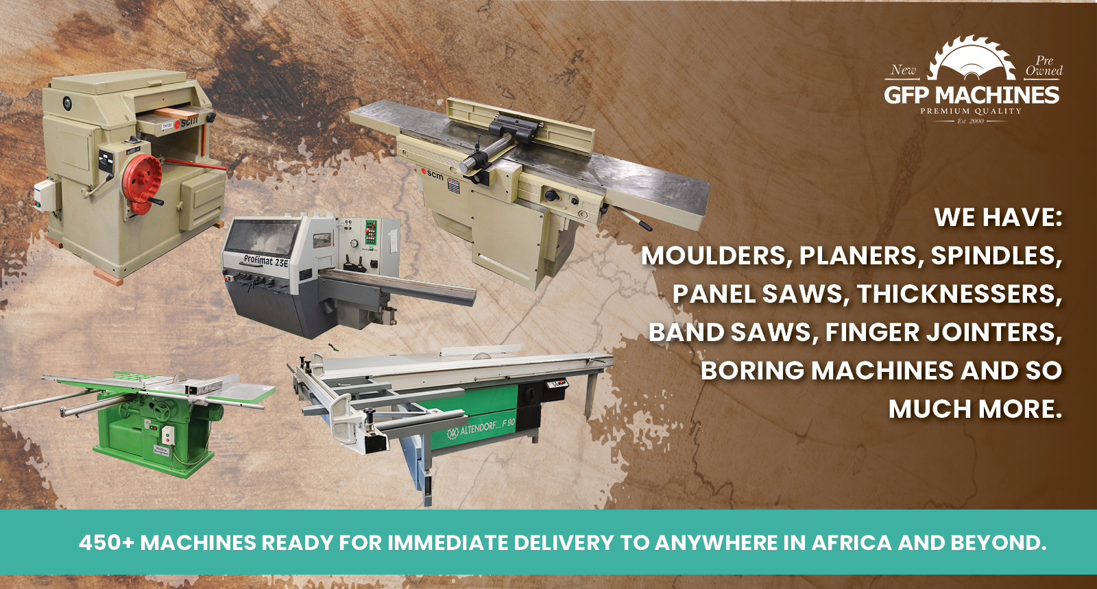 We have a variety of woodworking Machinery  | GFP machines