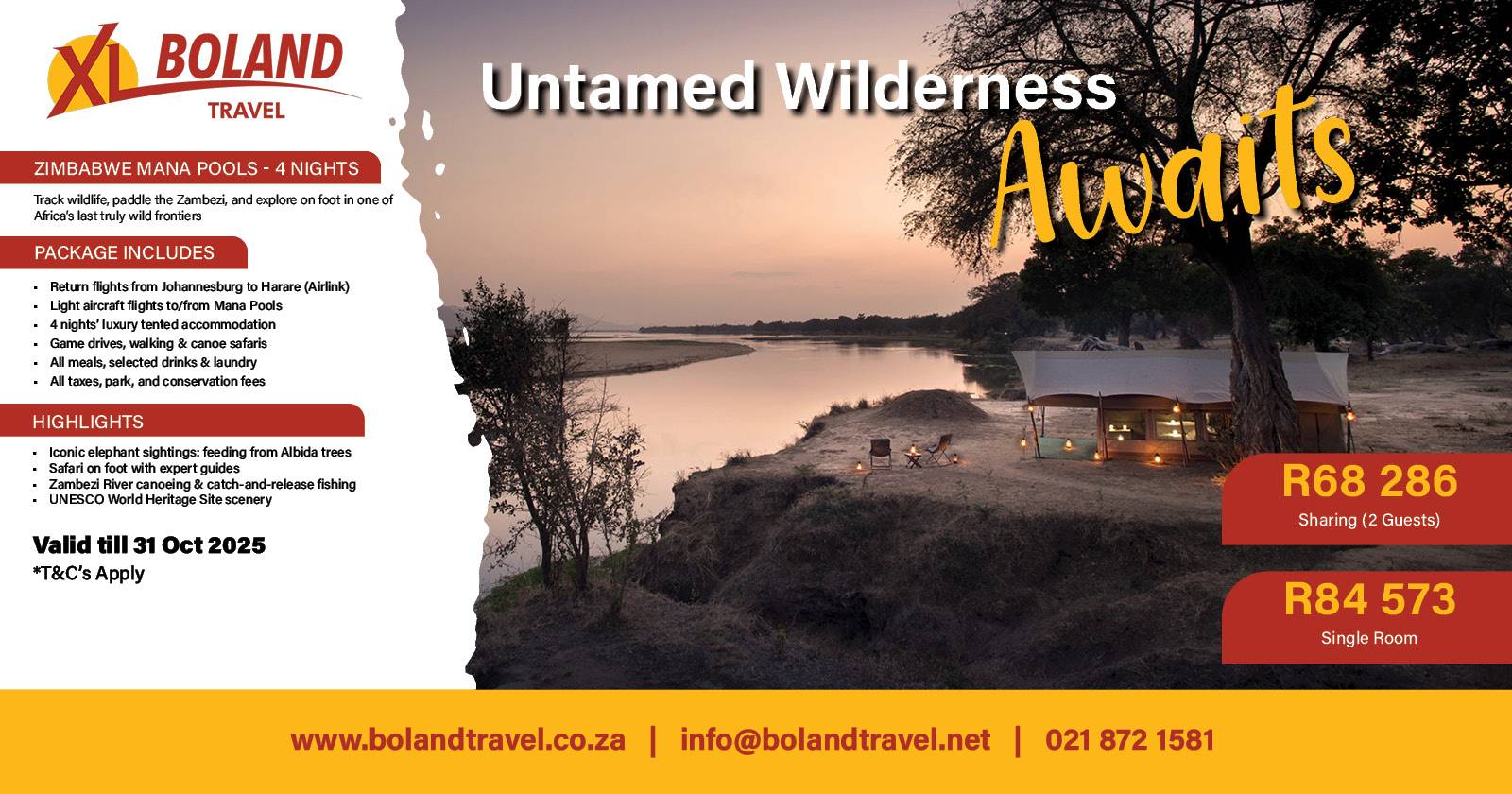 Zimbabwe Mana Pools: Untamed wilderness awaits with XL Boland Travel
